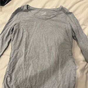 Maternity Gray Long Sleeve Top